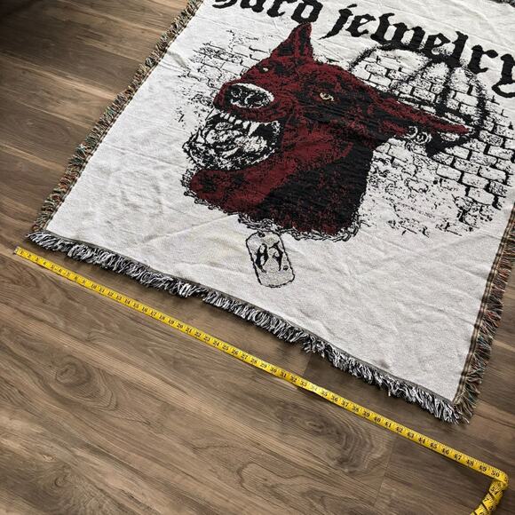 Hard Jewelry Tapestry Throw Blanket 7 Year Anniversary Hell Hound 54" x 48" - Picture 3 of 5